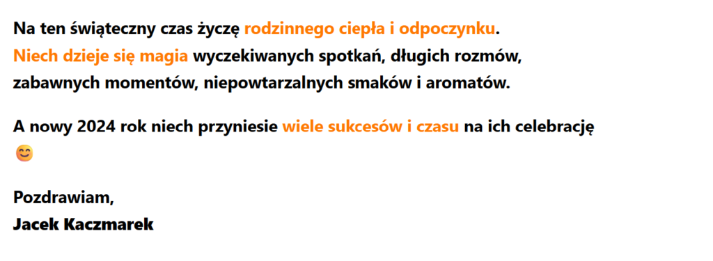 Życzenia ZSP w Chojnie
